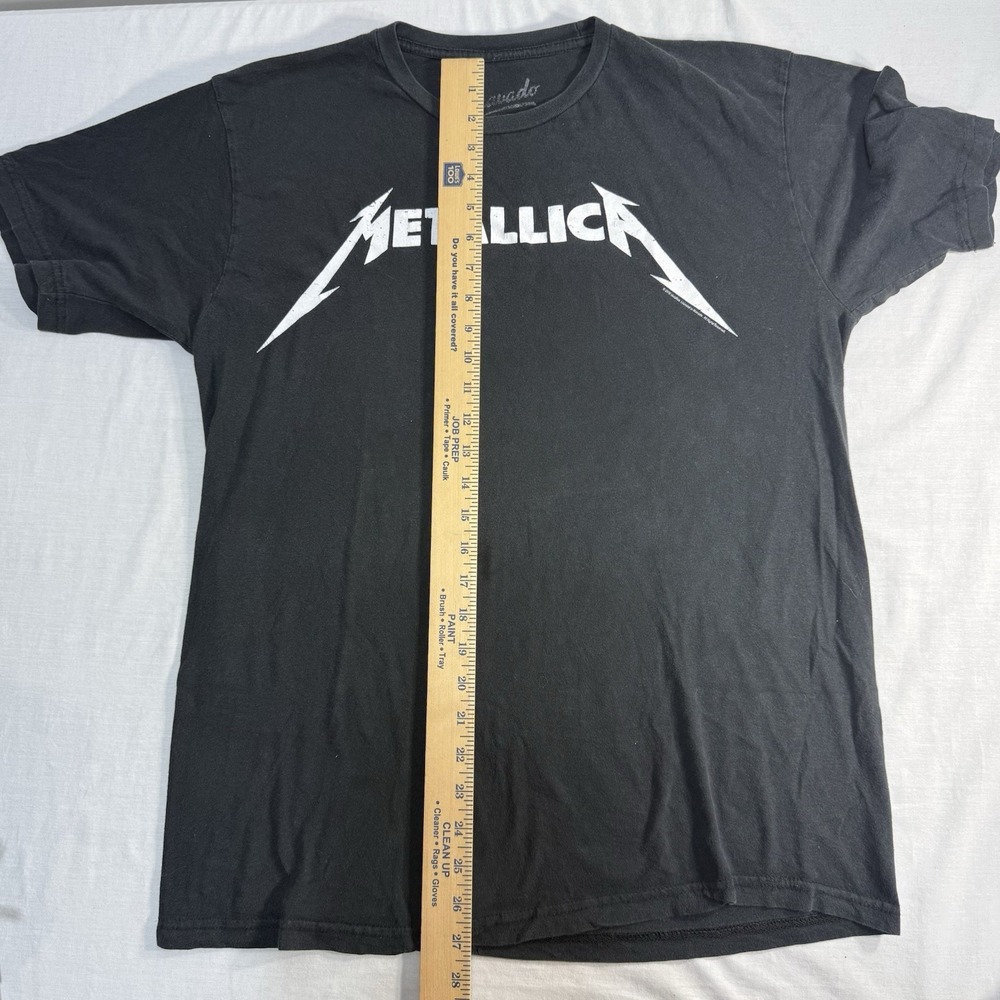 Metallica Logo 2016 T-Shirt By Bravado Men's Large Worn Distressed Look - Picture 3 of 7